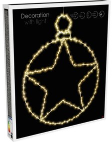 Crăciun agățat decorare cu LED-uri Kerstball Star236 LED, 48 cm