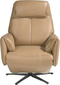 Fotoliu pivotant, functie relax si port USB, tapitat cu piele George