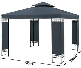 Deuba Pavilion de grădină Lorca 3x3 m - antracit