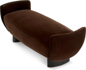 Bancheta LUX dormitor Stirling, catifea maro