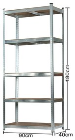 Raft rezistent 180x90x40 cm 175 kg cromat