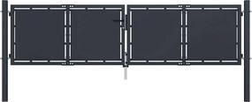 vidaXL Poartă de grădină din oțel 300x100 cm antracit