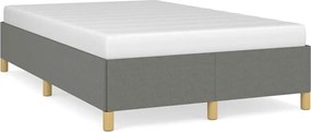 vidaXL Cadru de pat fără saltea gri închis 120x190 cm țesătură
