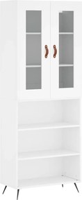 vidaXL Dulap înalt, alb, 69,5x34x180 cm, lemn compozit