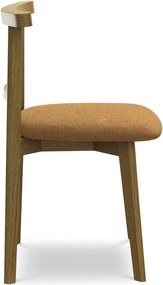 Scaun de dining teracotă din lemn masiv Ohelo – Makamii