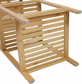 Raft din bambus, 5 rafturi, pătrat 33 x 33 x 146 cm