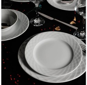 Set de veselă 24 piese alb/porțelan