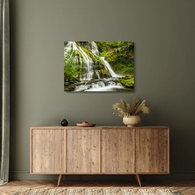 Tablou pe sticlă - Cascada, Wind River Valley (70x50 cm)