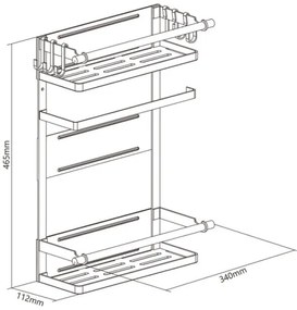 Organizator magnetic MK FLORIA MKF-21MG01W 46,5x34 cm alb