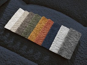 Taburet albastru cu tapițerie din țesătură bouclé Roxelane – Bobochic Paris