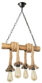 Lustră pe lanț Brilagi KOS 4xE27/60W/230V fag