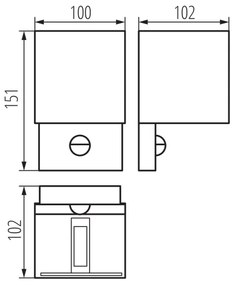 Kanlux 28994 - Aplica LED de exterior cu senzor REKA, 7W, 230V, IP54, antracit
