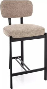 Scaun de bar Misaki H-2 bej 253 / negru mat