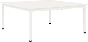 vidaXL Masă de cafea Alb 100 x 100 x 45 cm Lemn de pin masiv