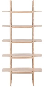 Bibliotecă din lemn masiv de stejar Gazzda Muse, 216 cm h