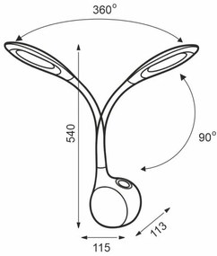 Lampă LED RGB de masă dimabilă tactilă EMILY LED/7W/230V