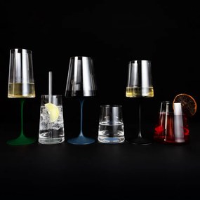 Set 2 pahare de cristal Trebonn SplitGlass 2025111, 450 ml, Ø9.2x10.5 cm, Posibilitate atasare picior, Rosu