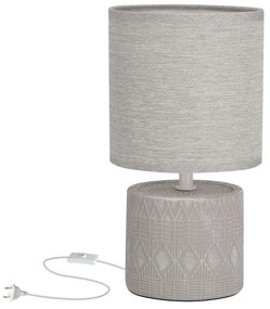 Veioză gri cu abajur textil (înălțime 26 cm) Dina – Candellux Lighting