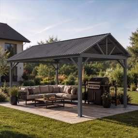 Pergolă din aluminiu AVENBERG PAVILIO 5 × 3 m – antracit