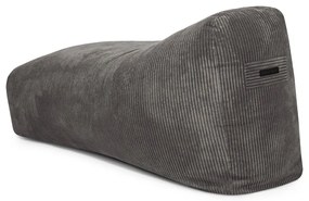 Fotoliu bean bag crem cu tapițerie din catifea reiată Snug Long 140 – SLOWDOWN