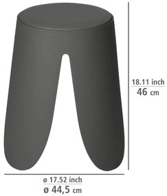 Scaun gri antracit din plastic Comiso – Wenko