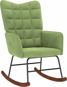vidaXL Scaun balansoar, verde deschis, catifea