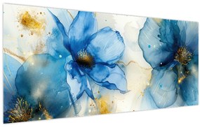 Tablou - Floral, pictură cu cerneală (120x50 cm)