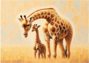 Tablou pe sticlă - Girafe (70x50 cm)
