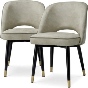 Set de 2 scaune design LUX Cliff, Mayer silver