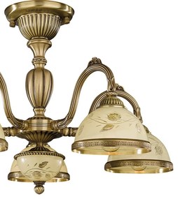 Lustra aplicata din alama cu sticla decorata design italian 5 6208