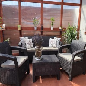 Set de mobilier de grădină Corfu Love duo, maro