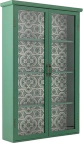 Vitrină verde din lemn de brad suspendată 81x122x22 cm Hazem – Bloomingville