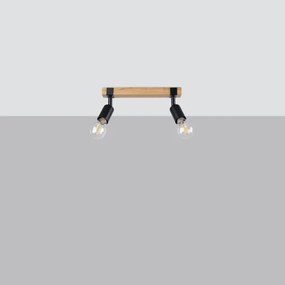 Spot Sollux SL.1296 ZUCA 2xE27/15W/230V negru