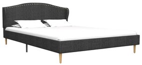 280638 vidaXL Cadru de pat, gri închis, 200 x 120 cm, material textil