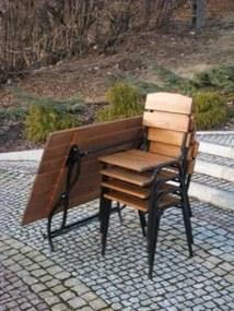 Scaun de grădină din lemn stivuibil FSC WEEKEND