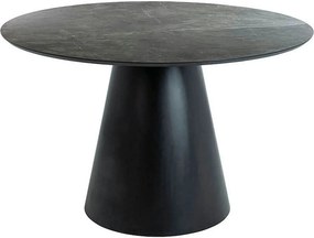 Masa ANGEL, gri inchis/negru, 120x120x76 cm