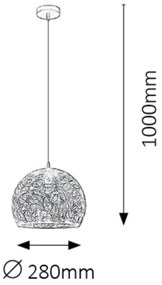 Rabalux 2276 - Lustră pe cablu MANORCA 1xE27/40W/230V