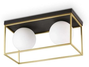 Plafoniera Lingotto pl2, White Brass