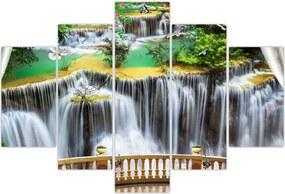 Tablou - Privire la cascade magice (150x105 cm)