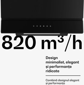 Klarstein Velaire hotă telescopică 60 cm, Elegantă, minimalistă, performantă, Clasa energetică A++, 820 m³/h, 60 cm