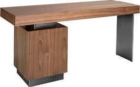 Birou elegant design LUX furnir de nuc si otel Office Walnut