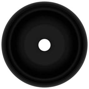 Chiuveta baie lux, negru mat, 40x15 cm, ceramica, rotund Negru mat
