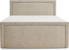 Pat boxspring bej cu spațiu de depozitare 160x200 cm Fresco – Maison de Rêve