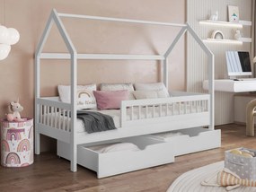 Pat pentru copii 90 cm Potako (Alb) (cu somieră) (cu sp. depozitare). 1103337