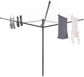 Uscator de rufe pentru exterior Brabantia Lift-O-Matic 1003467, 50 m, Inaltime reglabilă, Baza pentru betonare, Husa, Geanta clesti, Rezistent la coroziune, Negru