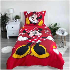 Disney Minnie Love &amp; Stars Husă pentru lenjerie de pat 140×200 cm, 70×90 cm