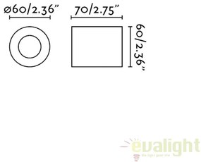 Aplica design modern minimalist TEN alba 62150