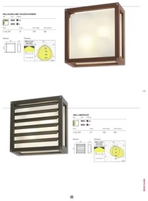 Redo 9893 - Aplică perete exterior BRICK 2xE27/42W/230V IP54 maro