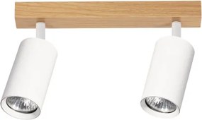 Brilagi - Spot aplicat SELE, 2x GU10/30W/230V, alb/decor stejar