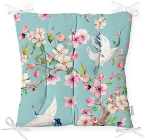 Pernă pentru scaun Minimalist Cushion Covers Flowers and Bird, 40 x 40 cm